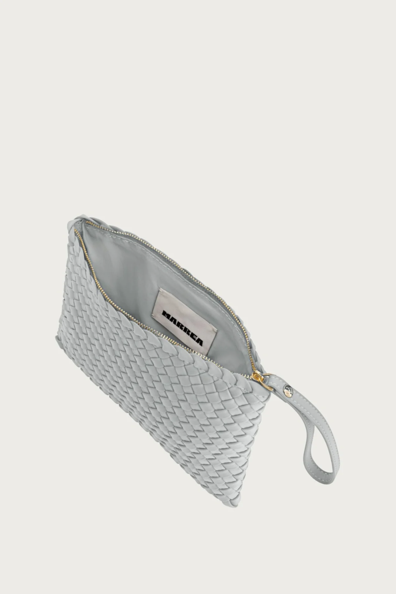 Silver Seashell Clutch Inside