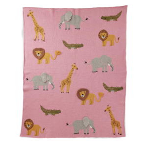 Genial Conceptstore Rice Decke Mit Tieren Pink Babla Anii