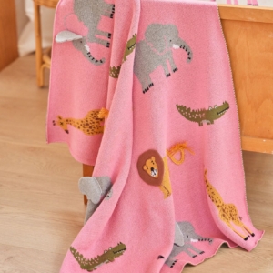 Genial Conceptstore Rice Decke Mit Tieren Pink Babla Anii30