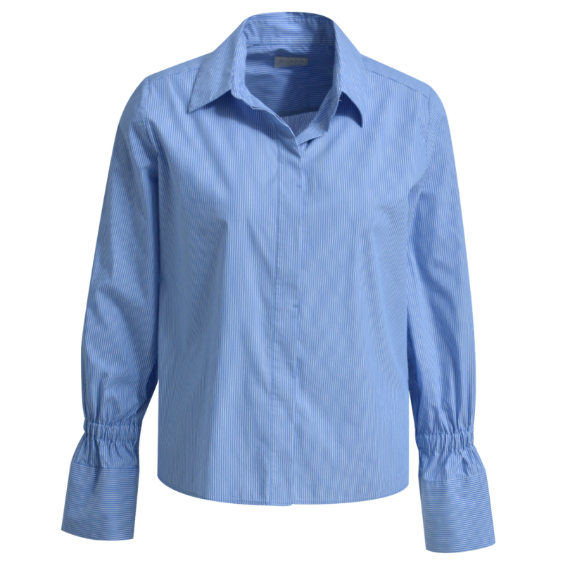 Milano Italy Bluse Streifen Blau Weiß