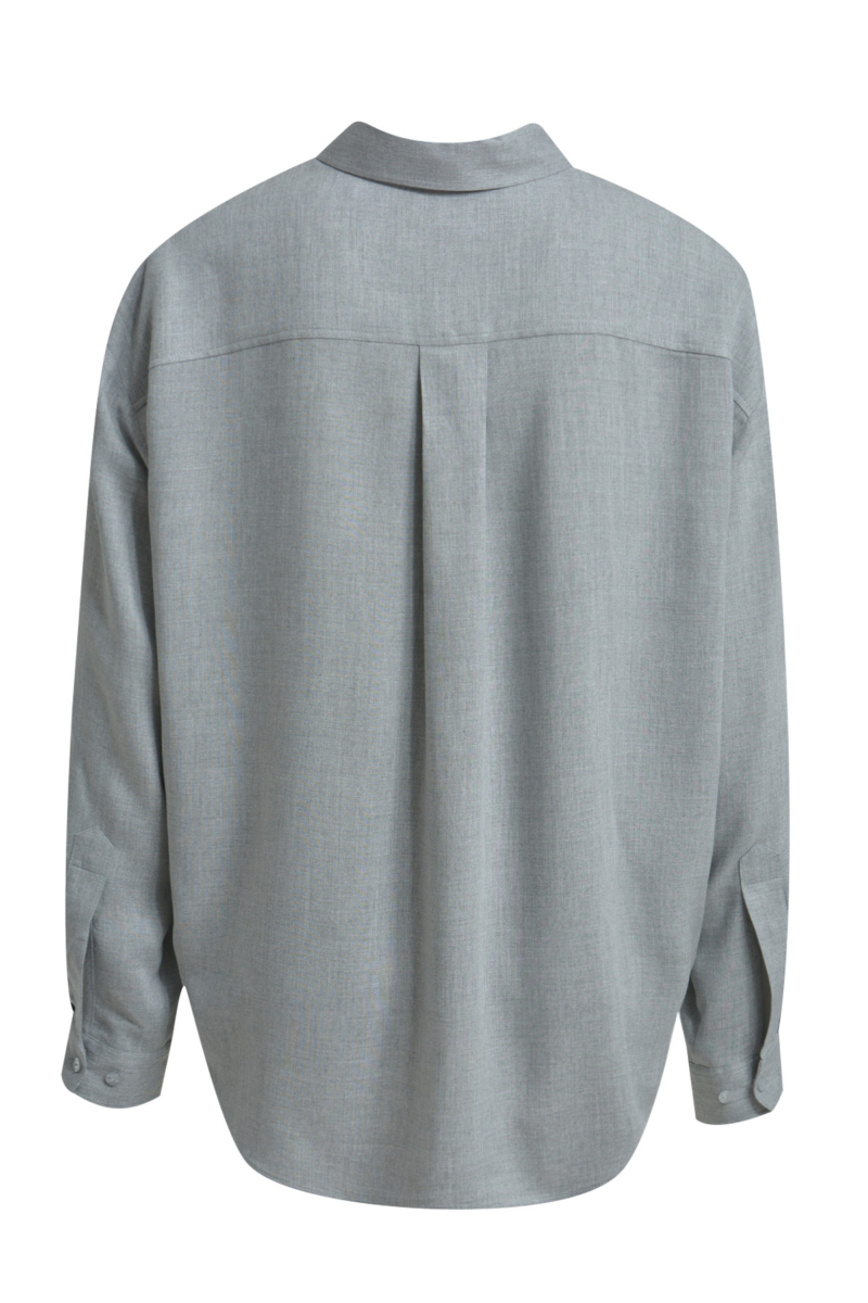 Milano Italy Hemdbluse Grey Melange 2