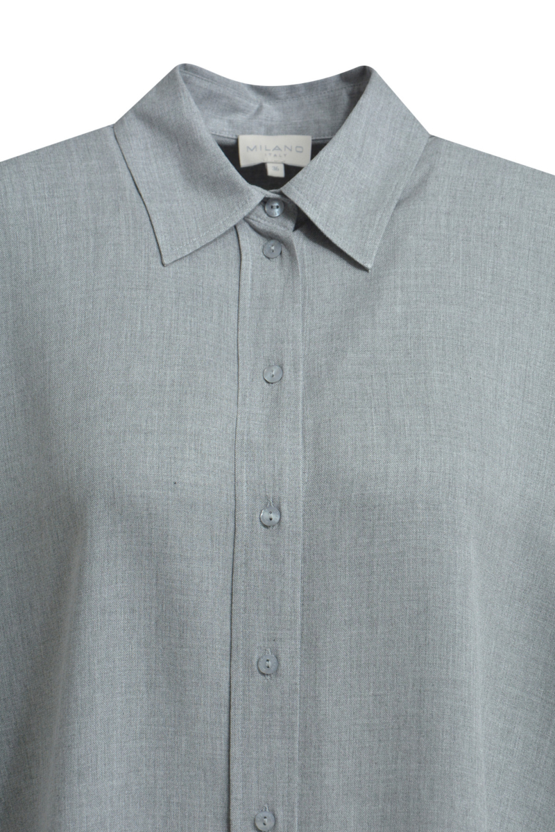 Milano Italy Hemdbluse Grey Melange 3