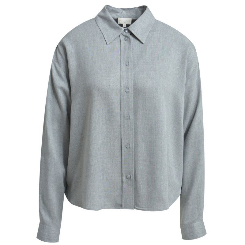 Milano Italy Hemdbluse Grey Melange