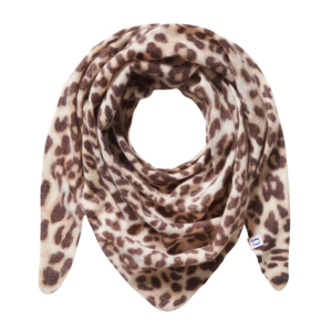 Pur Schoen Kaschmir Dreieckstuch Leo Beige Schoko