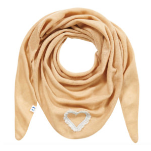 Pur Schoen Kaschmir Dreieckstuch 'heart' Gilded Beige 3