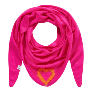 Pur Schoen Kaschmir Dreieckstuch Heart Puder Fuchsia 0
