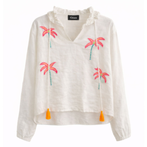 Grace Leinenbluse Palmtrees Neue Kollektion 
