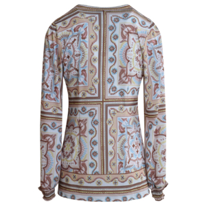 Hale Bob Bluse 'creme Braun Blau' 5ztm270a Bei B