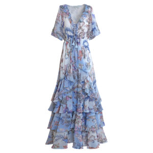 Hale Bob Maxikleid Chiffon 'blau' 62dw622a Blu F