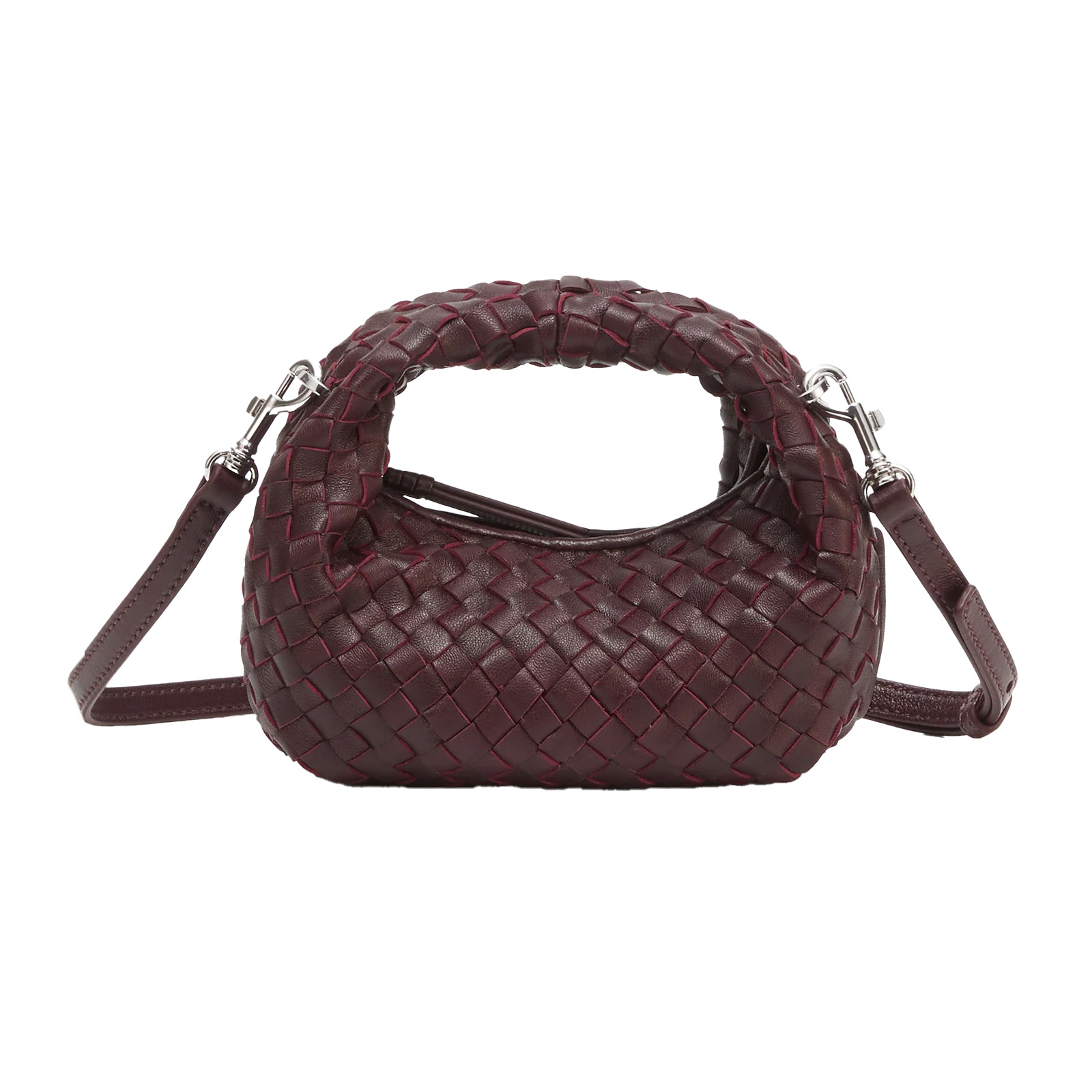 Genial Conceptstore Les Visionnaires Bags Greta Micro Weave Silky Aubergine