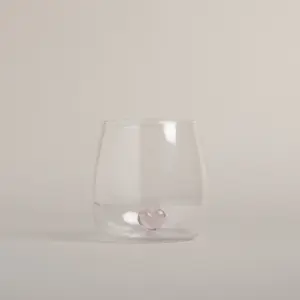 Gl 152 Figurglas Herz Rosa