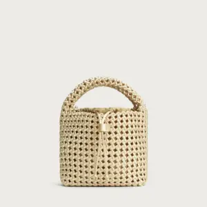 Champagne Satin Gold Basket Open Weave