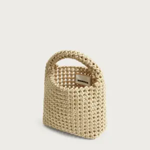 Champagne Satin Gold Basket Open Weave 2