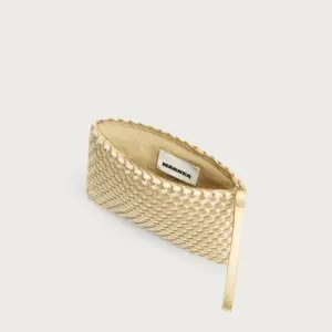Champagne Satin Gold Clutch 2 (1)