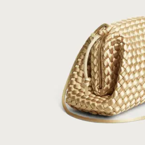 Champagne Satin Gold Pouch 2