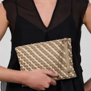 Oysters Champagne Satin Clutch 2