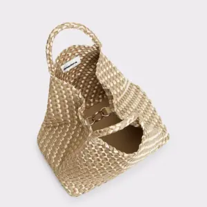 Oyster Champagne Satin Medium Inside