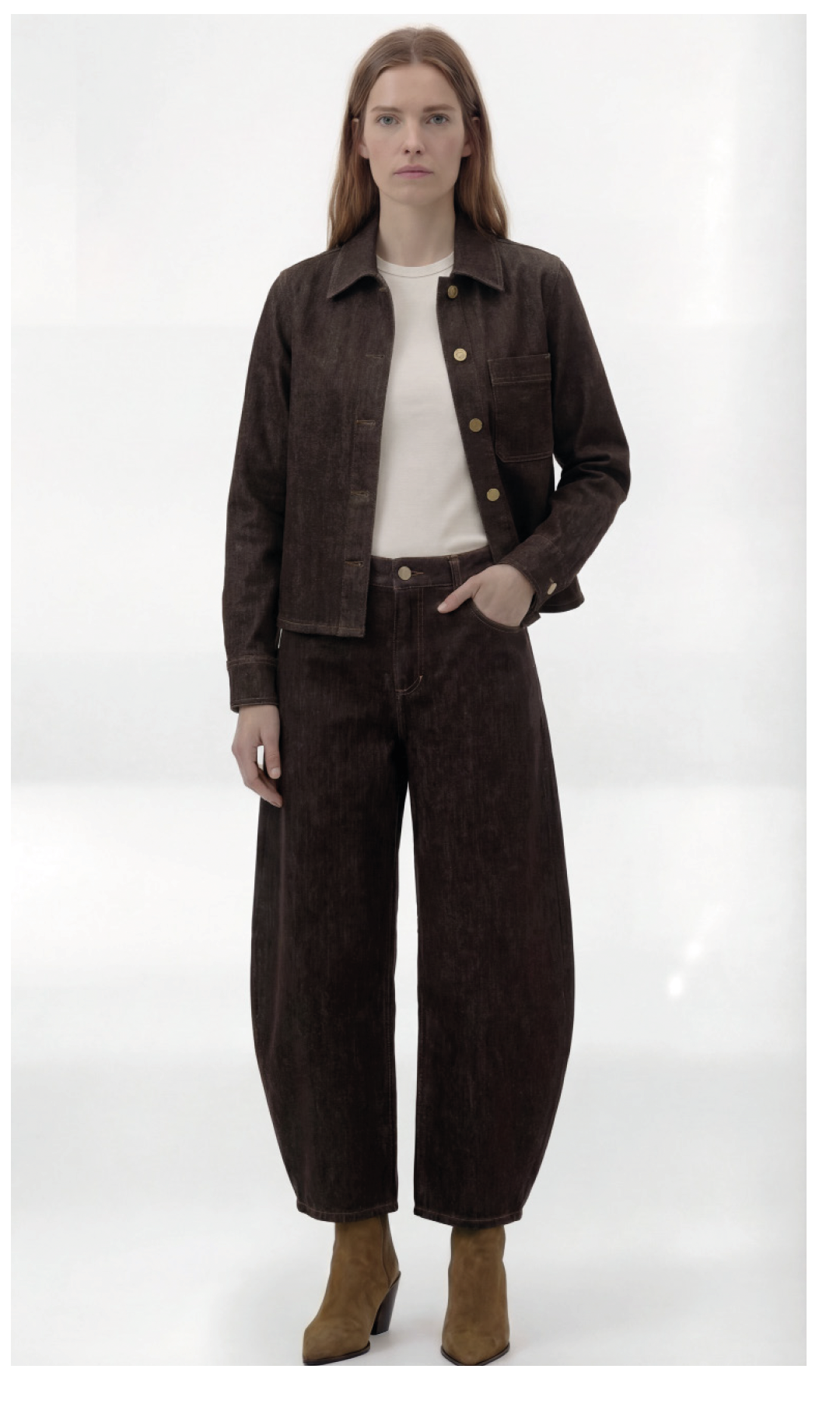 Goldgarn Jeans Luzenberg Classic Barrel Brown