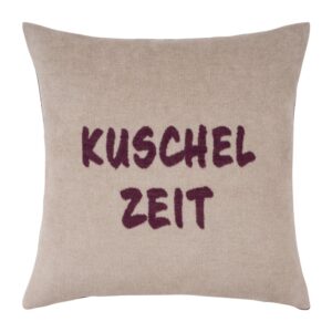 Pad Kissenhuelle Cozy Up 50x50 Taupe Burgundy Zeit Vs