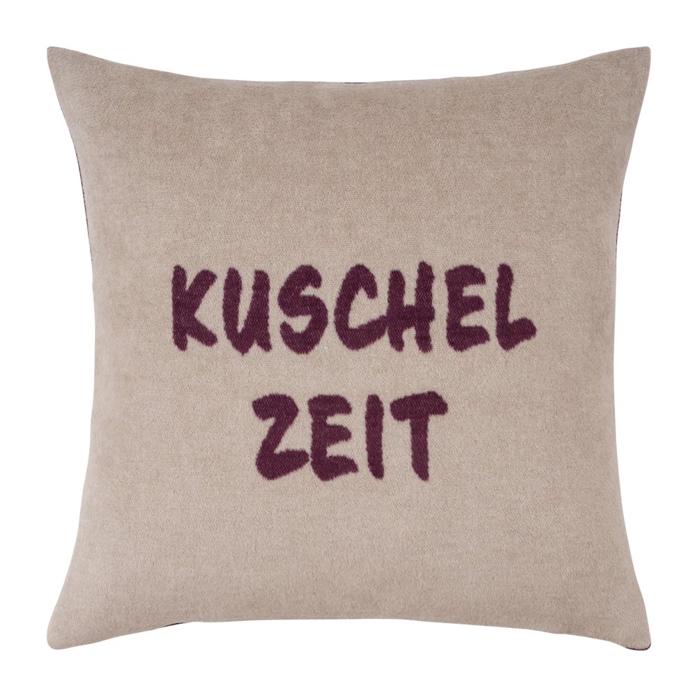 Pad Kissenhuelle Cozy Up 50x50 Taupe Burgundy Zeit Vs