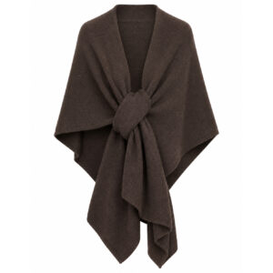 Rino&pelle Cape Mit Bindegürtel „marwa“ Coffee Roast