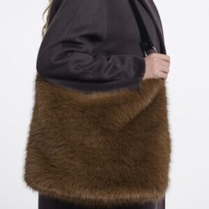 Rino&Pelle Kunstfell-Shopper Noura Natural Brown, weitere Ansicht