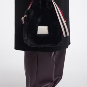 Rino&Pelle Kunstfell-Handtasche Hasina Black, weitere Ansicht