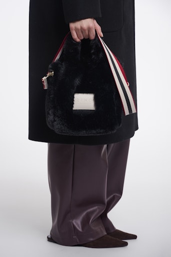 Rino&Pelle Kunstfell-Handtasche Hasina Black, weitere Ansicht