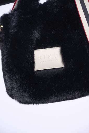 Rino&Pelle Kunstfell-Handtasche Hasina Black, weitere Ansicht