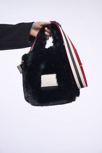 Rino&Pelle Kunstfell-Handtasche Hasina Black, weitere Ansicht