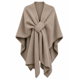 Rino&pelle Cape Mit Bindeguertel „marwa“ Toffee