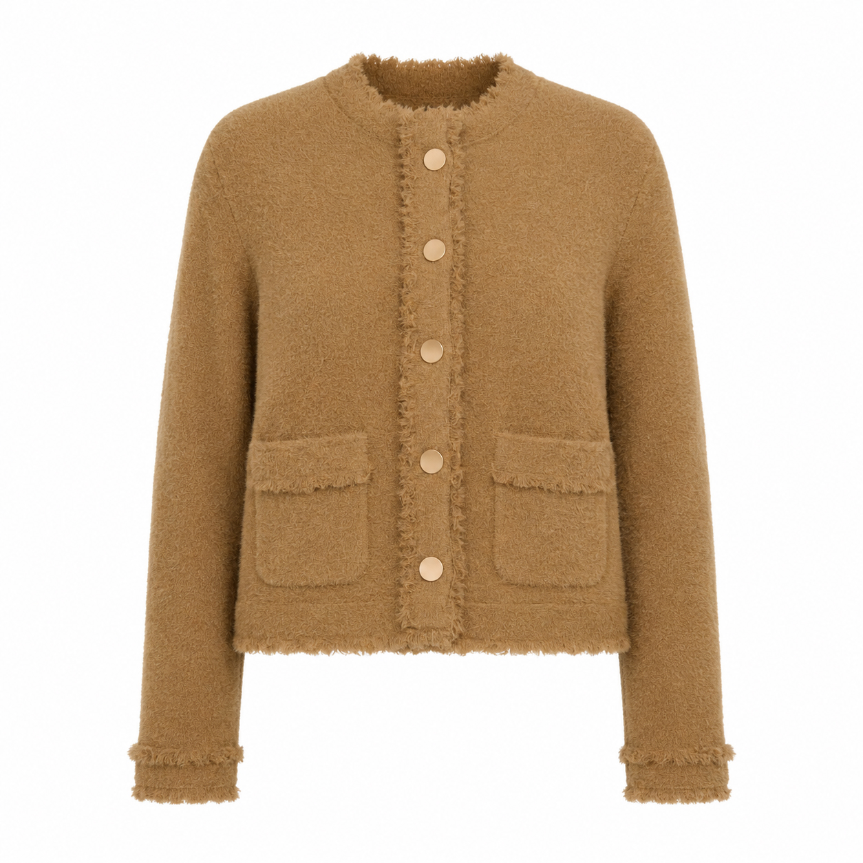 Rino&pelle Strickjacke Mit Fransendetails „florieke“ Sahara Desert