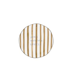 Bastion Collections Dessertteller Big Stripes Brown Genial Conceptstore