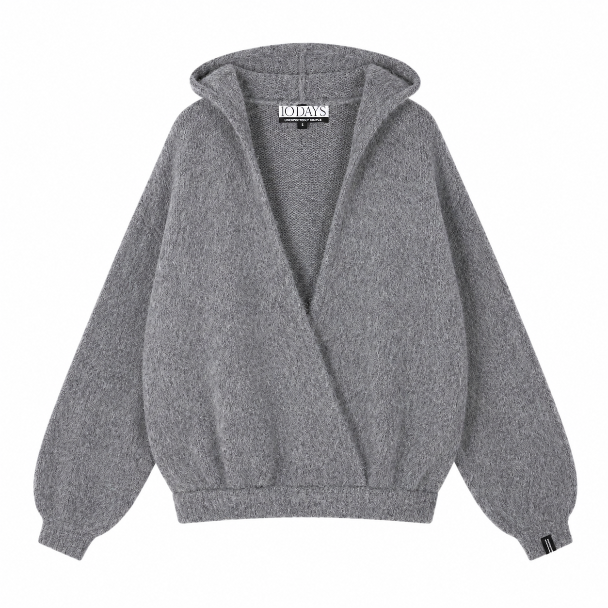 10DAYS "Hooded Knit Sweater" Grey Melee