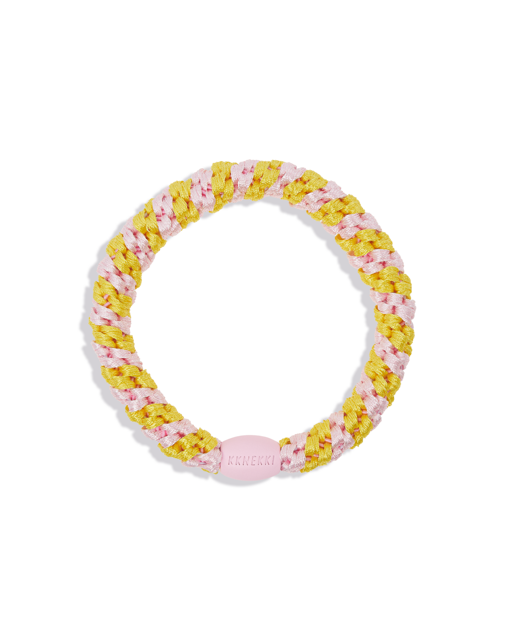 KKNEKKI Haargummi Yellow-Pink Stripe