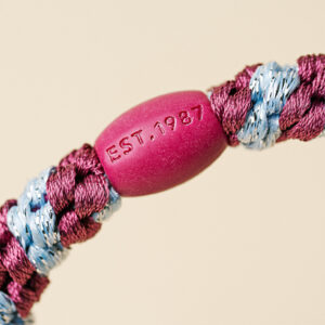 KKNEKKI Haargummi Rosewood Seablue Glitter Stripe
