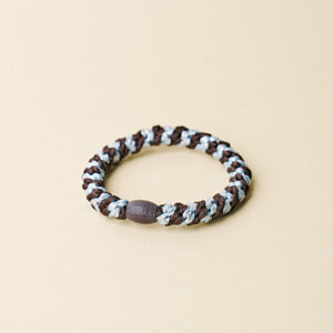 KKNEKKI Haargummi Brown Seablue Glitter Stripe