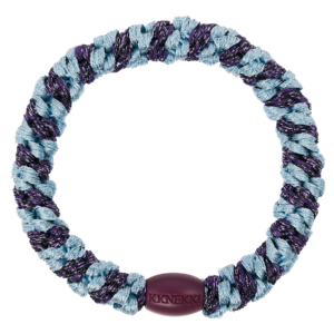 KKNEKKI Haargummi Seablue Dark Purple Glitter Stripe