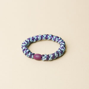KKNEKKI Haargummi Seablue Dark Purple Glitter Stripe