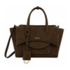 Hidesins Tasche 'flap M Suede Chocolat'