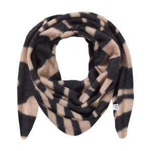 Purschoen Kaschmir Dreieckstuch 'zebra Punk Black Safari Dust'
