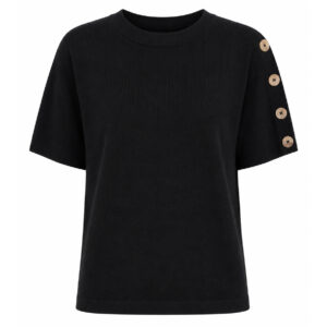 Rino&Pelle Kurzarm-Strickpullover Otillia Black