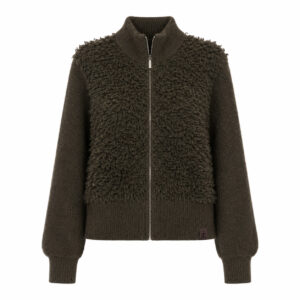 Rino&Pelle Strickjacke mit Reißverschluss Malak Hunter Green