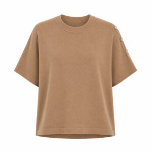 Rino&pelle Kurzarm Strickpullover „otillia“ Sahara Desert