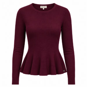 Rino&pelle Peplum Strickpullover „jelilah“ Sangria