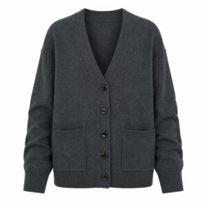 Withblack Cardigan 'camilla Dark Grey Melange'