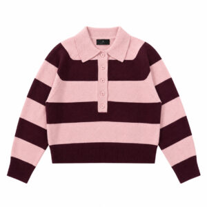 Withblack Pullover 'monroe Windsor Wine Rose Stripe'