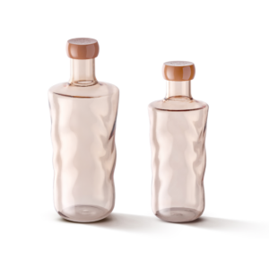 Paveau Glasflasche "Swirl Bottle Glow" Terrakotta 0,75 L
