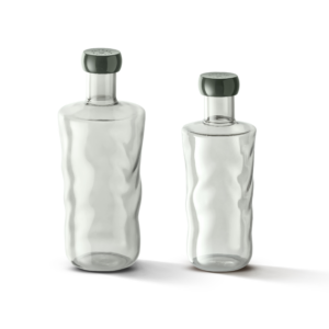 Paveau Glasflasche "Swirl Bottle Mist" Dunkelgrau 0,75 L