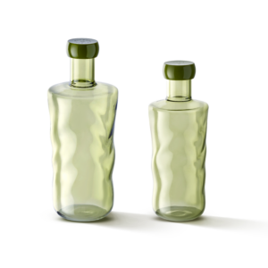 Paveau Glasflasche "Swirl Bottle Moss" Moosgrün 0,75 L